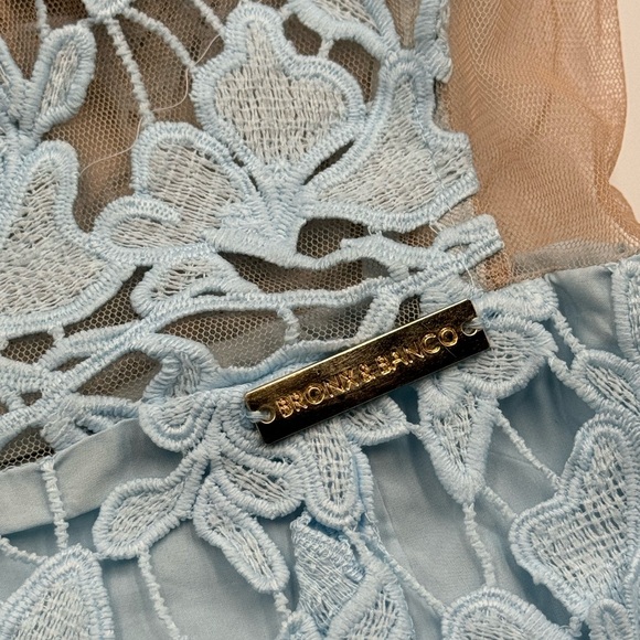 🆕 BRONX & BANCO 🧿 NWOT Lidia Lace Midi Dress - Pastel Blue - Size UK 10 / US 6 - Picture 12 of 16